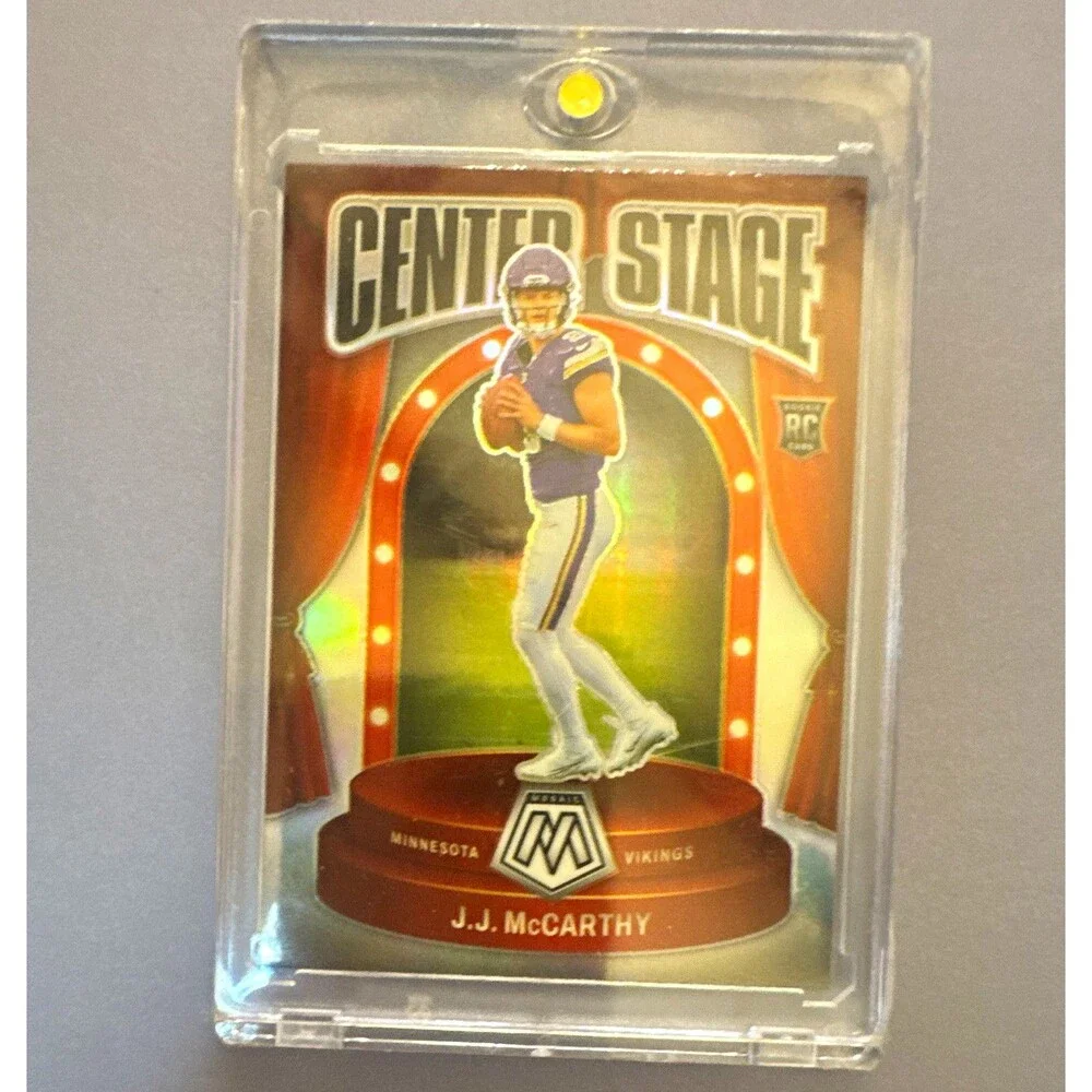 Panini 2024 Mosaic Football Center Stage Silver Prizm #9 J.J. McCarthy RC